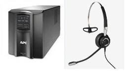 APC BUNDLE:  APC UPS (1500VA) SMT1500IC +  BONUS JABRA CORDED BIZ 2400 II UC DUO HEADSET